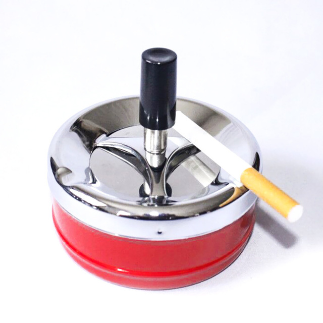 Portable Dining Table Round Rotating Cigarette Ash Tray Hotel Decoration with Lid Ashtray Cute Ash Tray Weed Cigar Ashtrays