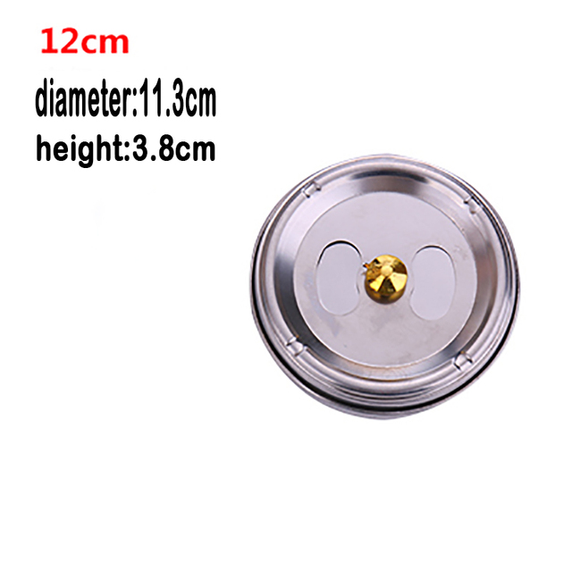 1pc Cigarette Lidded Ashtray Stainless Steel Silver Windproof Ashtray With Lid Round Shape Smoking Ash Tray