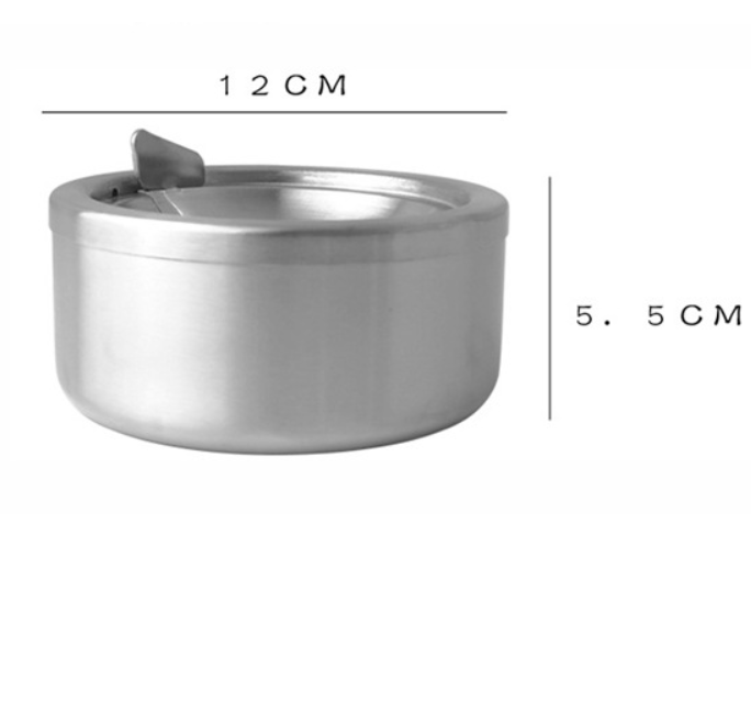 Ashtray Stainless Steel Ashtray With Lid For Cigarettes Stylish Windproof Automatical Ashtray For Outdoor Patio Indoor Decor