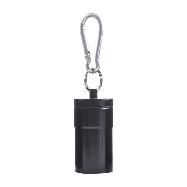 1Pcs Mini Portable Ashtray with Lid Aluminum Storage Tube Windproof Cigarettes Ashtray with Keychain Ash Holder Outdoor