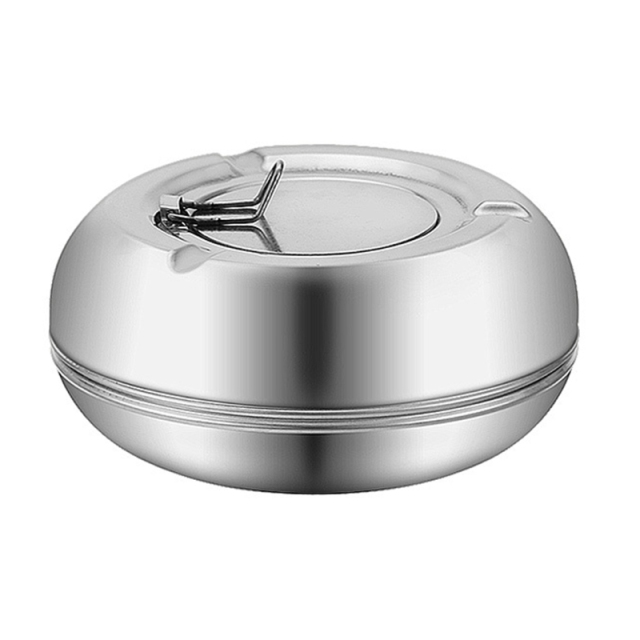 Ashtray Stainless Steel Simple Modern Outdoor Cigarettes Tray for Patio Tabletop Office Home Bedroom Yard Decoration Gifts