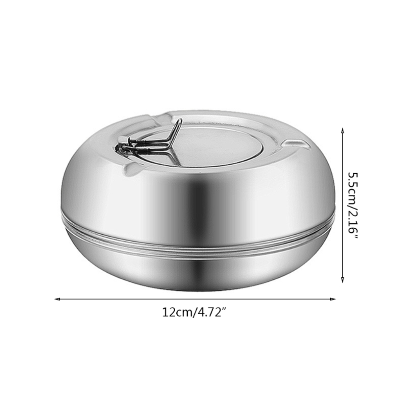 Ashtray Stainless Steel Simple Modern Outdoor Cigarettes Tray for Patio Tabletop Office Home Bedroom Yard Decoration Gifts