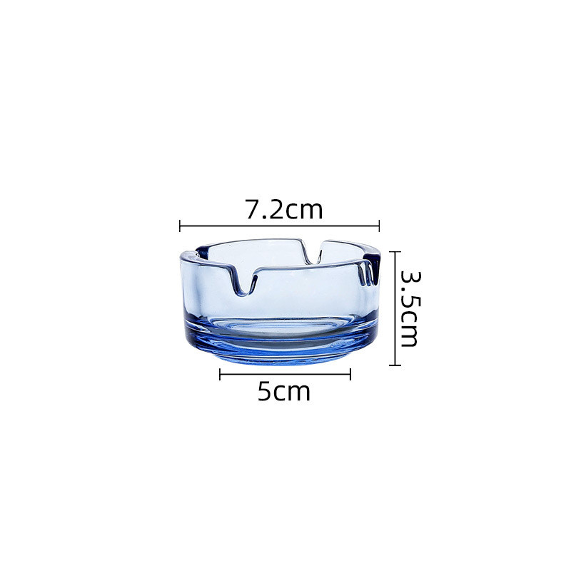 Lead-free Glass Ashtray MiniAsh Holder Clear Cigarette Ash Holder Smoking Accessories Hotel Home Table Decoration For