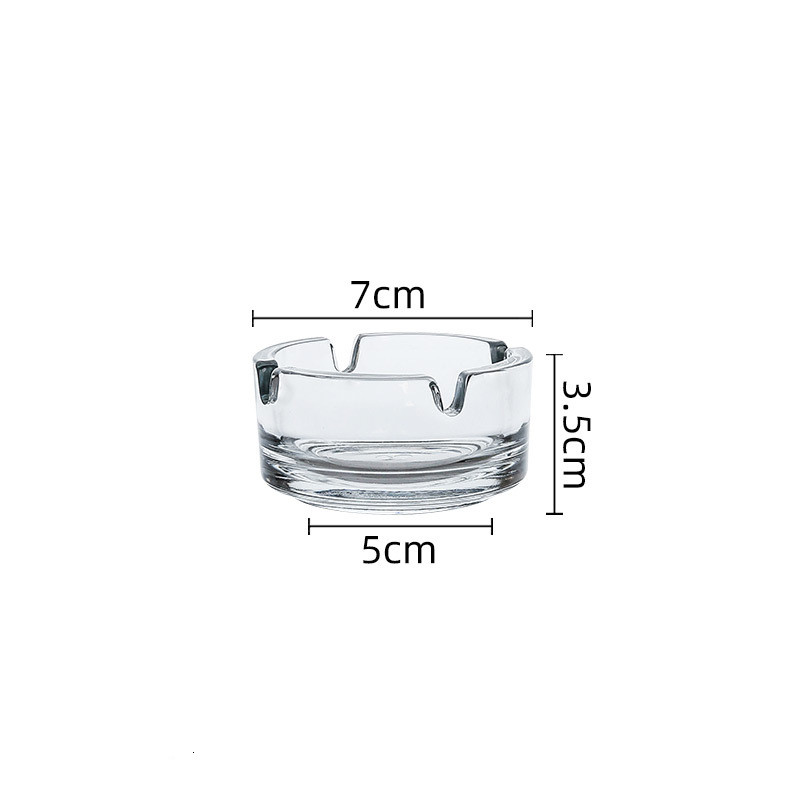 Lead-free Glass Ashtray MiniAsh Holder Clear Cigarette Ash Holder Smoking Accessories Hotel Home Table Decoration For