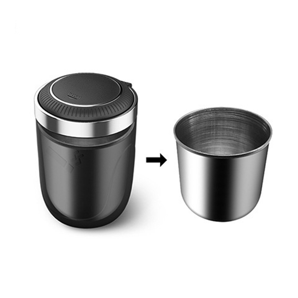 Portable LED Car Ashtray With Cover Cigarette Ash Holds Cup Indicator Ashtray Car Inside The Car multi-function Car Supplies