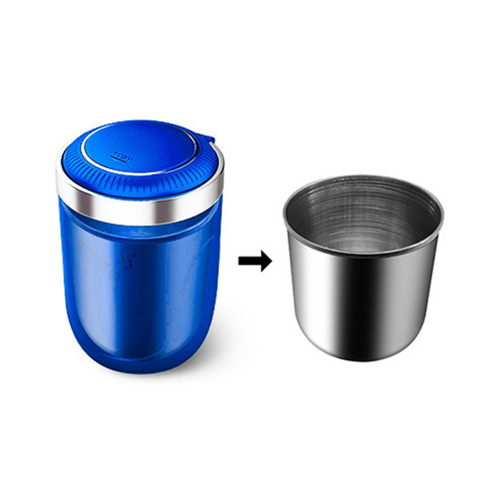 Portable LED Car Ashtray With Cover Cigarette Ash Holds Cup Indicator Ashtray Car Inside The Car multi-function Car Supplies