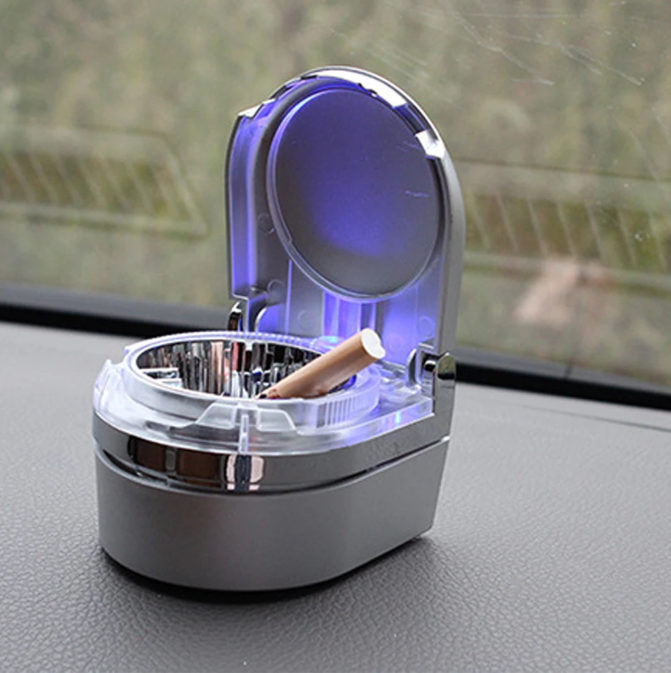 Best Sale Car Interior Accessories Convenient and Practical Fashionable Appearance Design Vehicle Ashtray Holder with LED