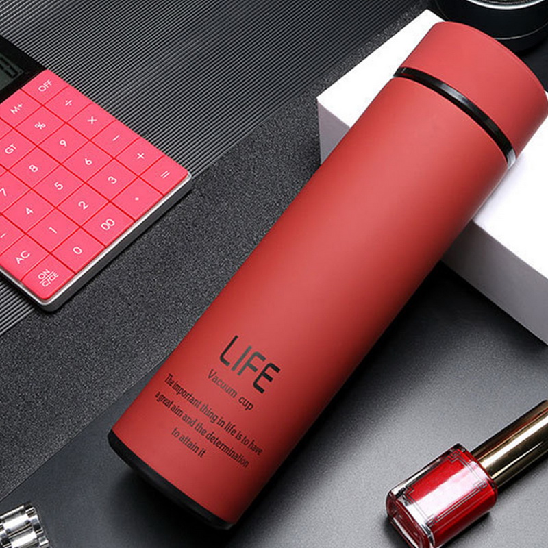 500ML Hot Water Thermos Tea Vacuum Flask With Filter Stainless Steel 304 Sport Thermal Cup Coffee Mug Tea Bottle Office Business
