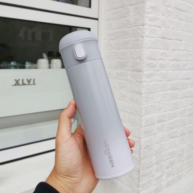 500ML Straw Thermos Cup Gradient 316 Stainless Steel Portable Water Cup Simple Vacuum Fashion Women's Bottle Home Outdoor Tools