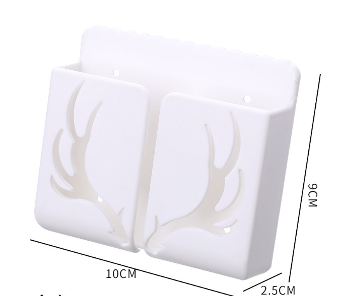 Wall Mounted Organizer Air Conditioner TV Remote Control Storage Box Mobile Phone Plug Holder Multifunction USB Charging Stand