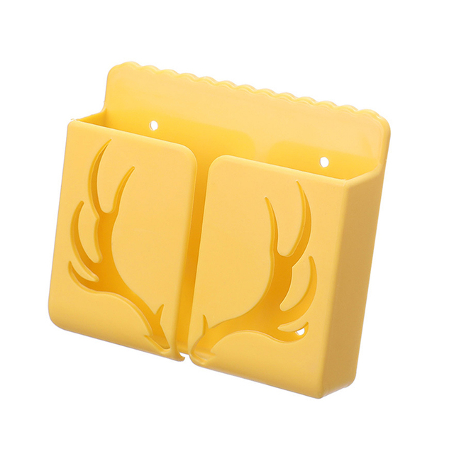 Wall Mounted Organizer Air Conditioner TV Remote Control Storage Box Mobile Phone Plug Holder Multifunction USB Charging Stand