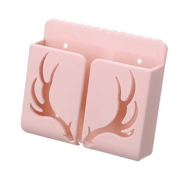 Wall Mounted Organizer Air Conditioner TV Remote Control Storage Box Mobile Phone Plug Holder Multifunction USB Charging Stand