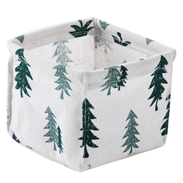 Bathroom Waterproof Cosmetic Storage Basket DIY Creative Home Desktop Stationary Organizer Fabric Pen Book Toy Storage Container