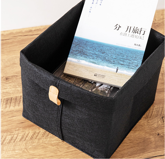 Creative Nordic Felt Storage Basket Convenient Folding Hallway Entrance Key Small Storage Box Office Desk Home Supply Organizer