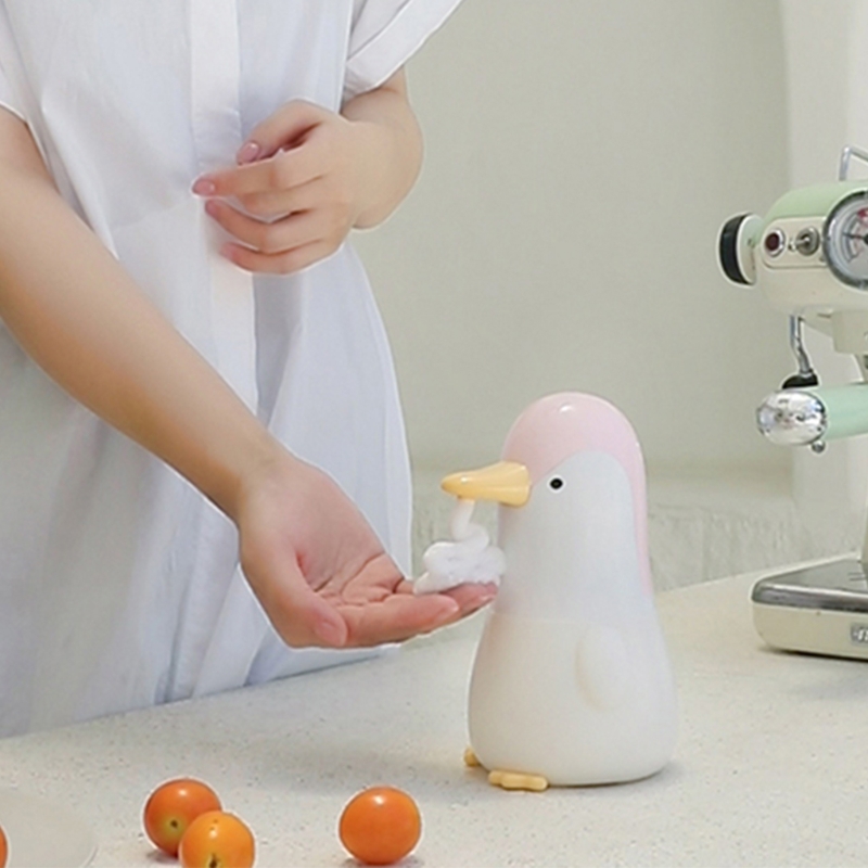 400ML Cute Penguin Soap Dispenser USB Kitchen Automatic Touchless Sensor Smart Foam Machine Bathroom Liquid Soap Dispenser