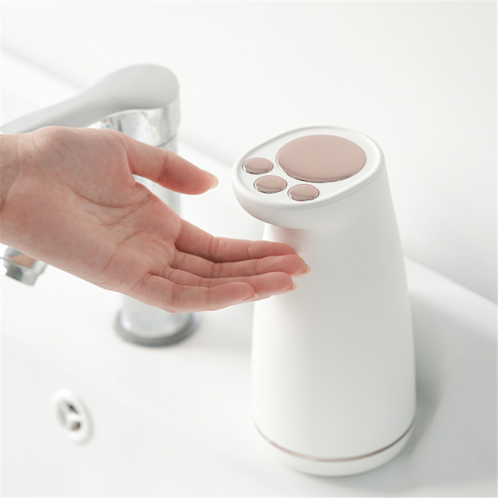 Auto Foam Soap Dispenser for Kids Touchless Liquid Soap Dispenser with Cat Paw Print USB Charge Kitchen Bathroom Hand Washer