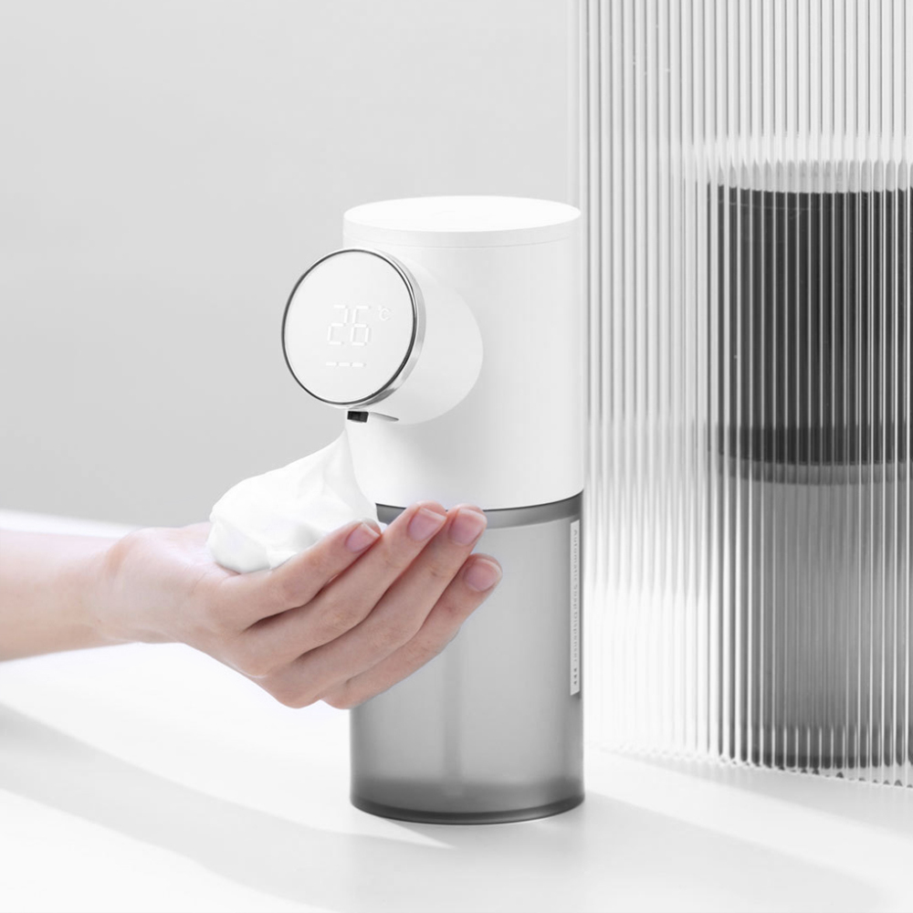 Automatic Dispenser Wireless Touchless Temperature Display 320ml Hand Wash Machine Induction Sensing Pump