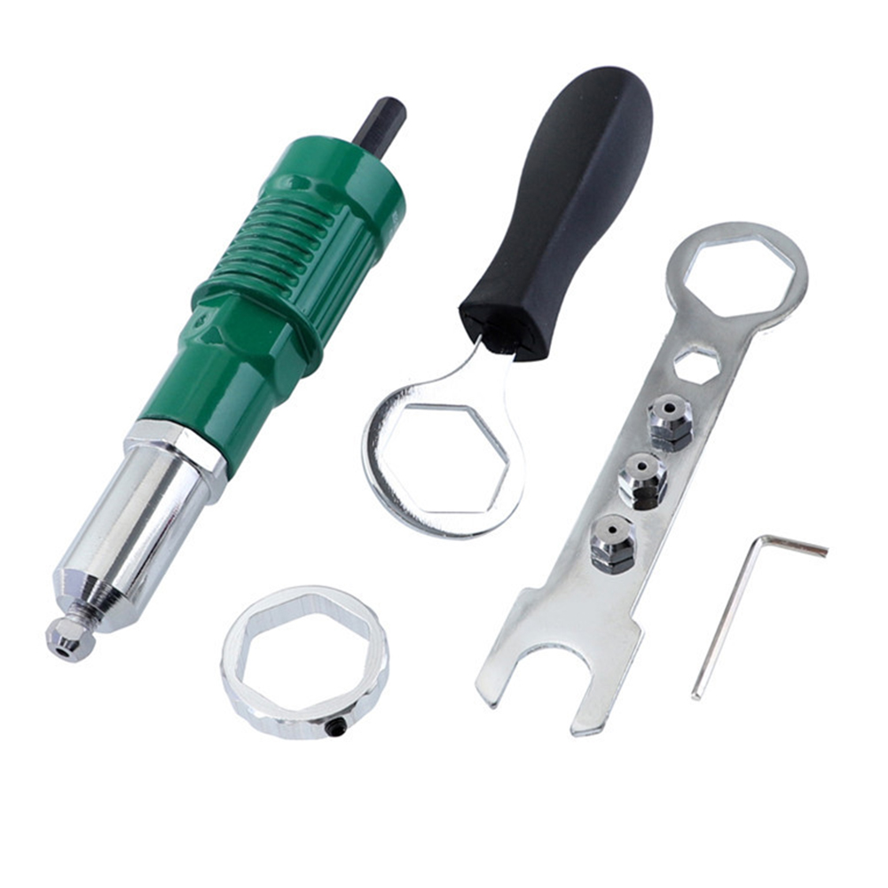Electric Rivet Nut Gun Riveting Tool Cordless Riveting Drill Adaptor Insert Nut Tool Riveting Drill Adapter Rivets