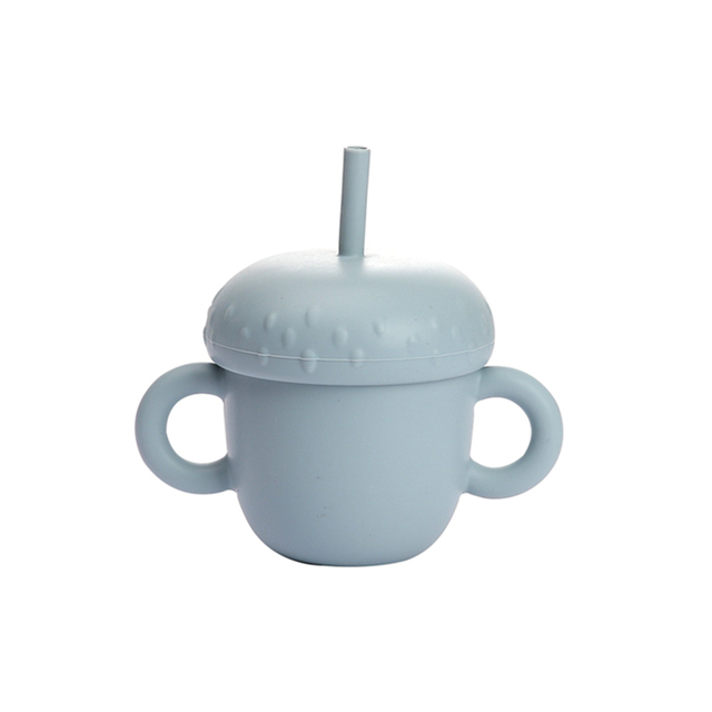 Baby Feeding Cups Cartoon Mushroom Silicone Baby Learning Drinking Cup BPA Free Food Grade For Kids Silicone Sippy Cup