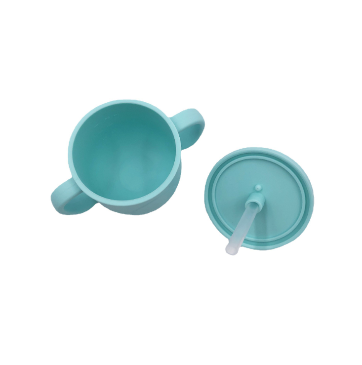 Baby Feeding Cups Baby Learning Baby Drinkware silicone Sippy Cup For Toddlers & Kids With Silicone Sippy Cup Lids Solid