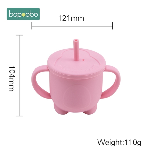 Baby Feeding Cups Baby Learning Baby Drinkware silicone Sippy Cup For Toddlers & Kids With Silicone Sippy Cup Lids Solid