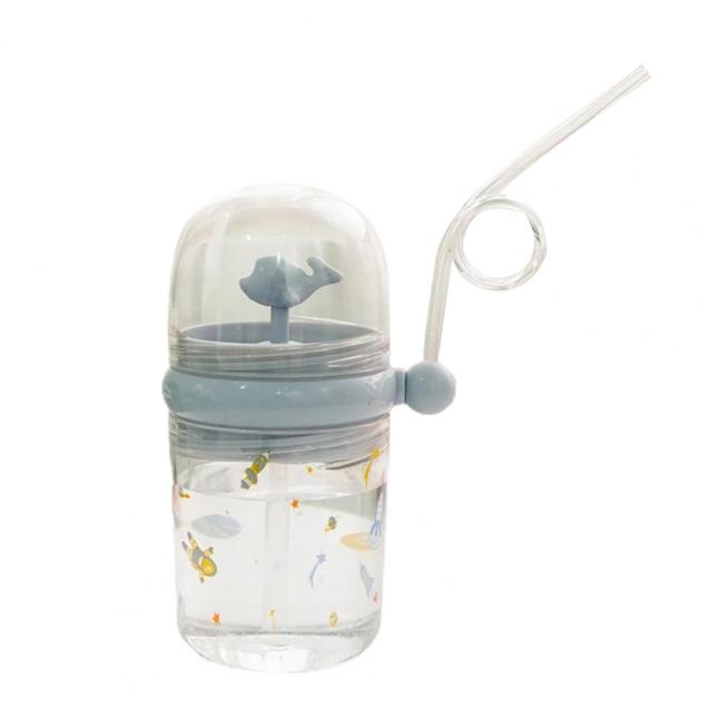 250ML Water bottle Infant Cup Children Learn Feeding Straw Juice Drinking Milk bottle Little Whale Sprays Water for Baby to Play