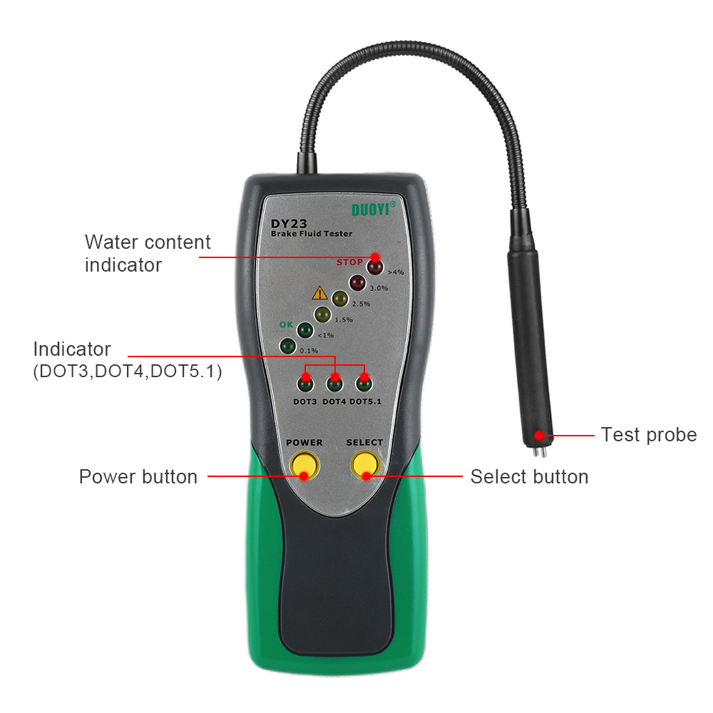 DY23 Brake Fluid Tester Auto Car Brake Fluid Test Pen Herramientas  Ferramentas    Moisture Tester  C-13