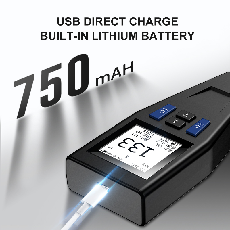 New Digital Coating Thickness Gauge Car Paint Thickness Tester Rotation Screen Film Thickness Meter With Data Storage