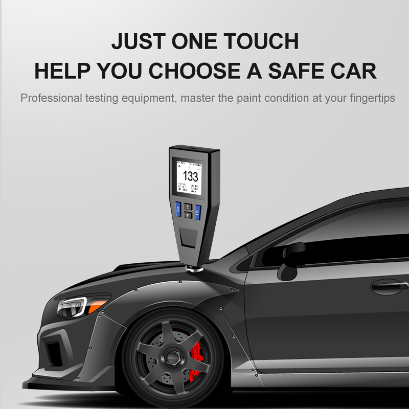 New Digital Coating Thickness Gauge Car Paint Thickness Tester Rotation Screen Film Thickness Meter With Data Storage