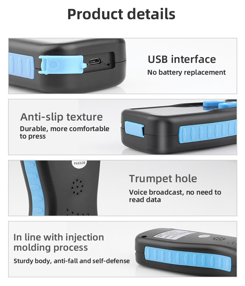 1pc Coating Thickness Gauge Auto Car Paint Measuring Device USB Charging LCD Screen Film Painting Thickness Tester For Car
