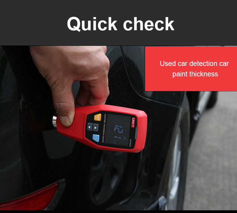 1pc UT343A Digital Car Coating Thickness Gauge Film Paint Tester Lacquer Meter Automotive Tools Measuring FE/NFE