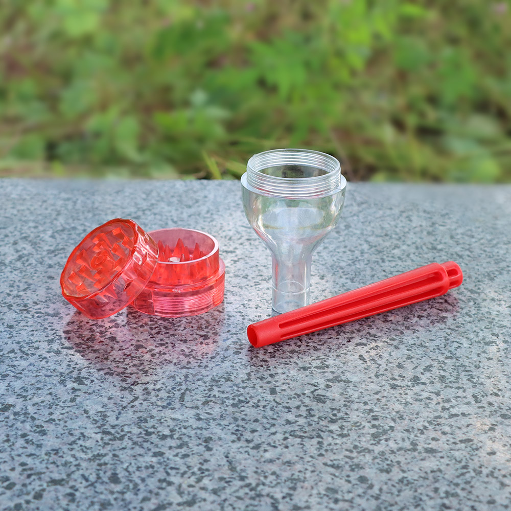 Kitchen Dining room appliances New Cone Artist Multi-function Funnel Plastic Grinder 3 Parts Tobacco Herb Spice Crusher Hand Cracker Miller with Cone Roller