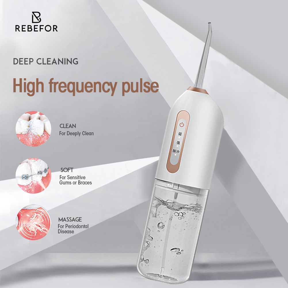 Portable Water Flosser Waterproof Oral Irrigator USB Rechargeable Teeth Cleaner