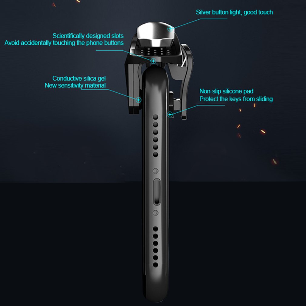 1pc G5 Mobile Game Controller for PUBG Gaming Trigger Shooter Aim Fire Button Gamepad Joystick for Android/iOS Smart Phones