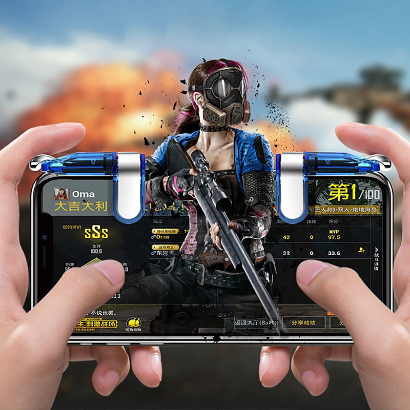 Mini Gaming Trigger for PUBG Gamepad Mobile Control L1 R1 Shooter Pubg Game Fire Buttons L1 R1 for Android Ios Joystick a pair