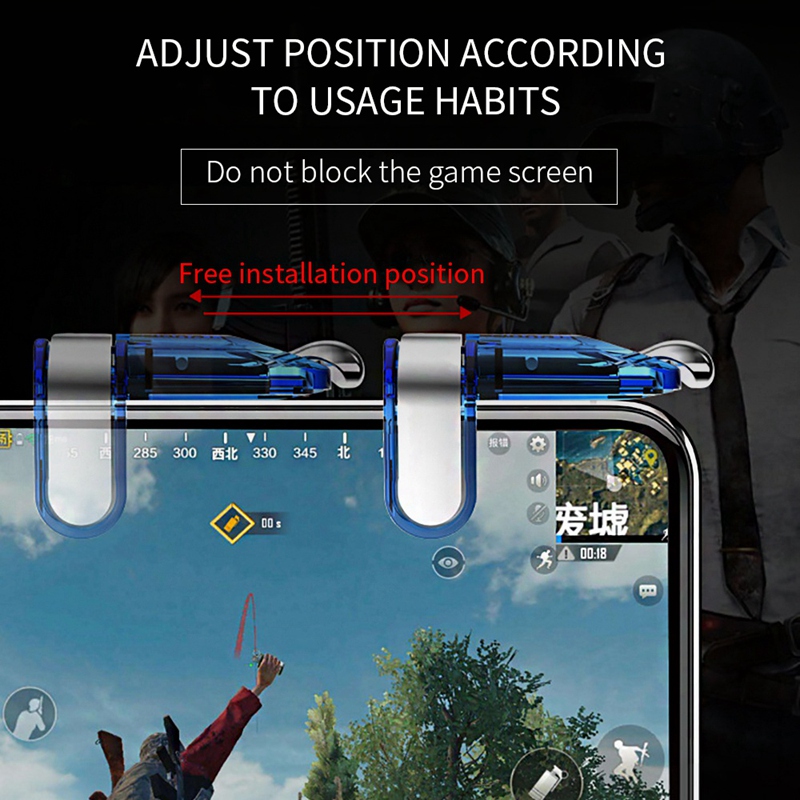 Mini Gaming Trigger for PUBG Gamepad Mobile Control L1 R1 Shooter Pubg Game Fire Buttons L1 R1 for Android Ios Joystick a pair