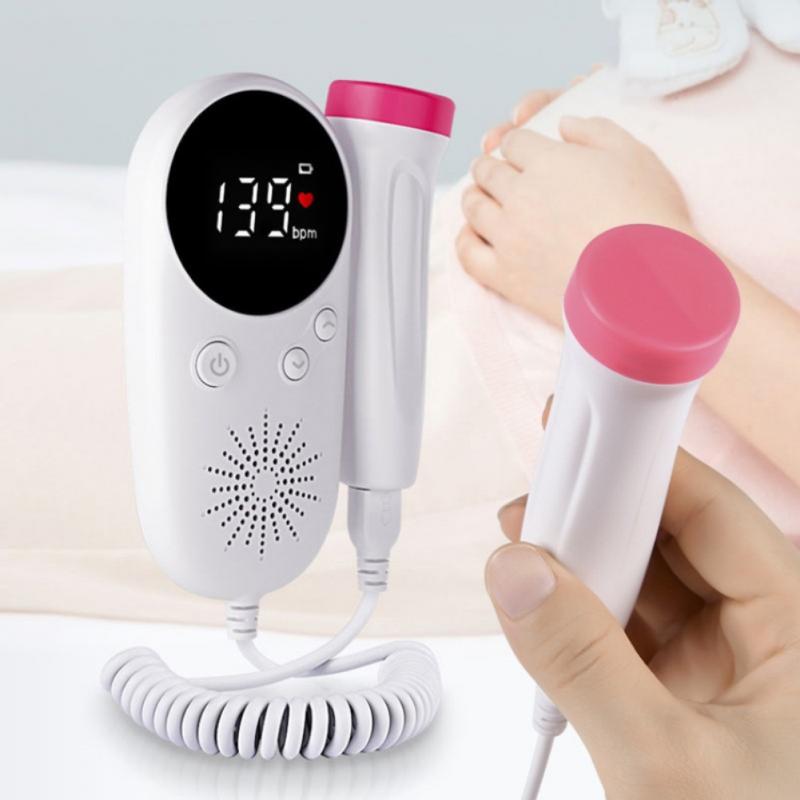 2.5MHz Fetal Heart Rate Detector LED Display Maternity Portable Doppler Fetal Heart Rate Monitor For Pregnant Women No Radiation