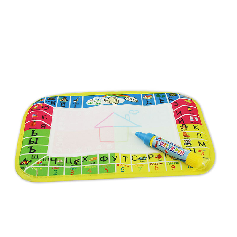 Kids Toys Magic Water Drawing Mat Russian Letter Coloring Book with Doodle Pen Drawing Set Educational Toys for Children Girls