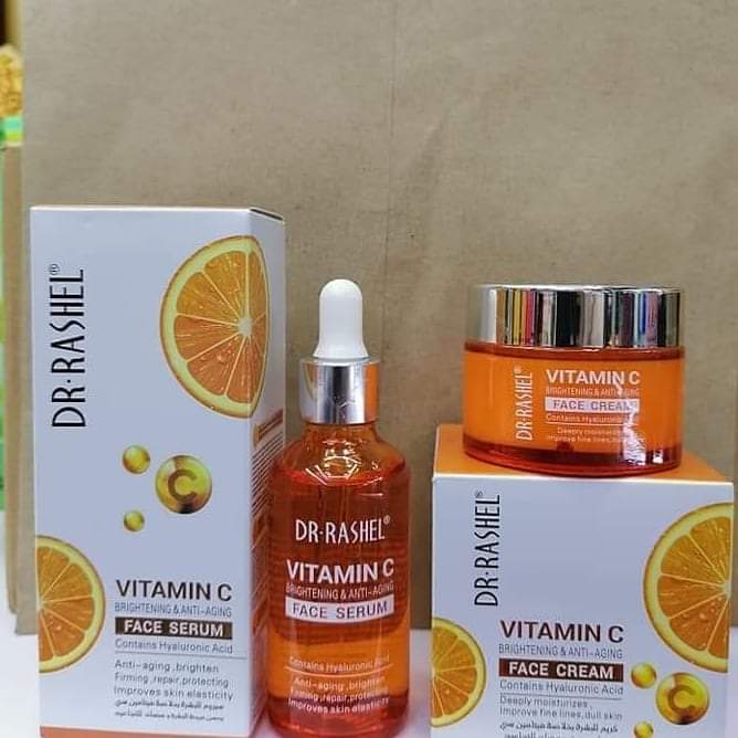 Best price for Dr. Rashel Vitamin C Face Cream + Face Serum set.