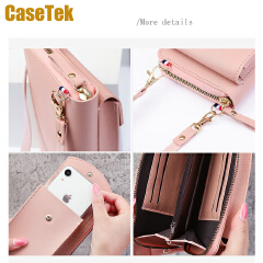 New Arrival wallet phone bag PU leather purse small sling bag ladies fashion bag handbags for women lady sling bag women's bag shoulder bag for women Casetek