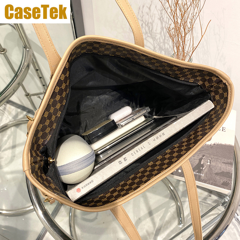 New Arrival big tote bag handbag shoulder  women's fashion big size shopping travel bag CaseTek PU leather bag big capacity