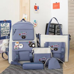 New Arrival 5pcs/SET Hot Backpacks Fast delivery  Fashion bookbags women's boy girl school bags sets monkey ladies travel bags CaseTek brand shoulder bags