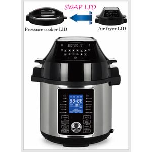 Sayona, 2 In 1, Electric Pressure Cooker & Air Fryer- 6L