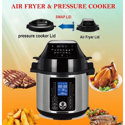 Sayona, 2 In 1, Electric Pressure Cooker & Air Fryer- 6L