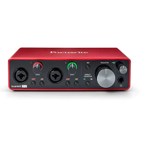 Focusrite Scarlett 2i2 3rd Gen USB Audio Interface for Recording, Songwriting, Streaming and Podcasting — High-Fidelity, Studio Quality Recording, and All the Software You Need to Record
