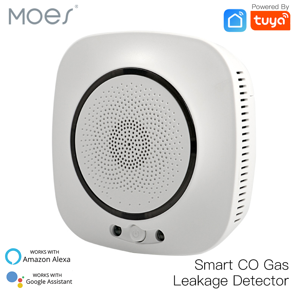 WiFi Smart CO Gas Sensor Carbon Monoxide Leakage Fire Security Detector Smart Life Tuya App Control Home Security System