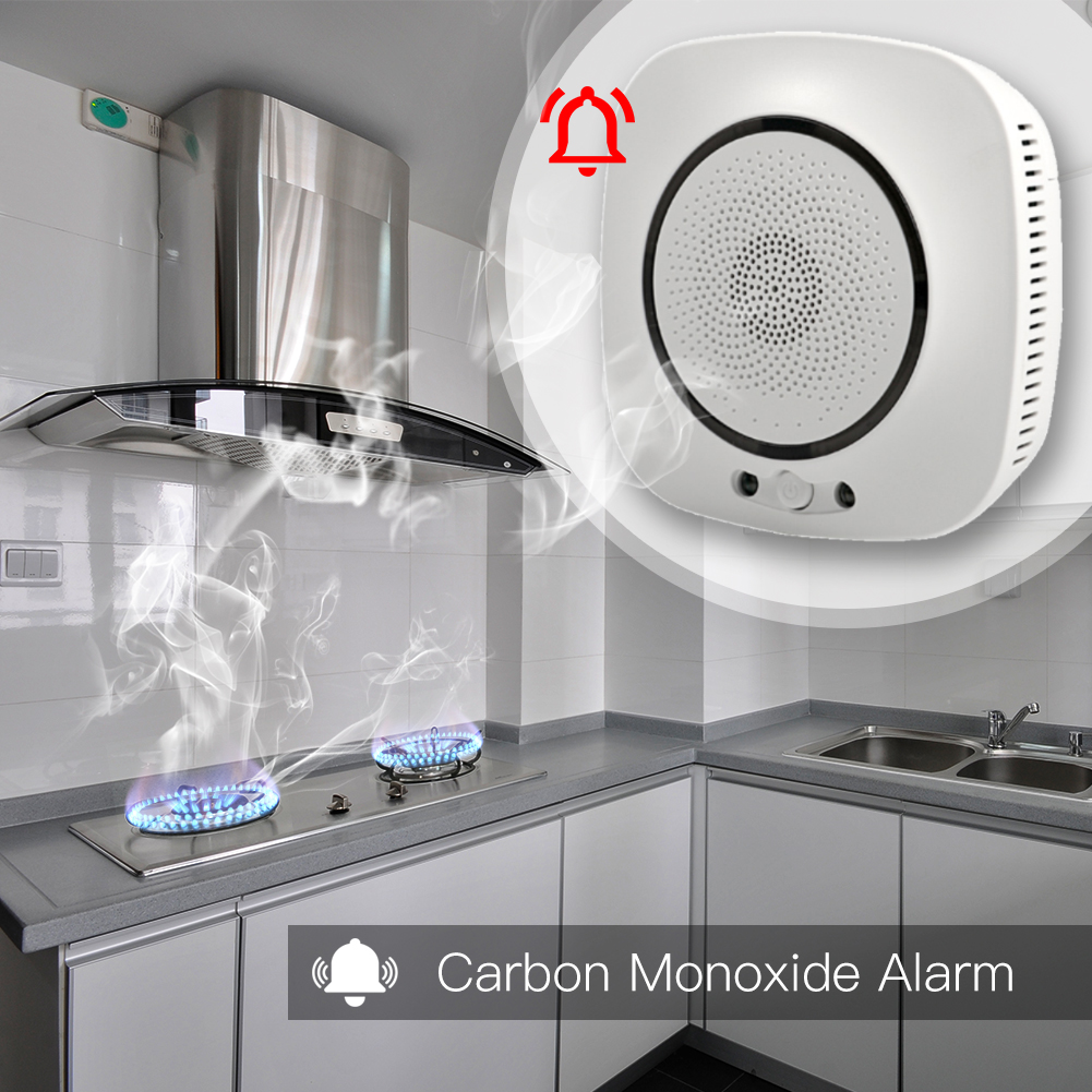 WiFi Smart CO Gas Sensor Carbon Monoxide Leakage Fire Security Detector Smart Life Tuya App Control Home Security System