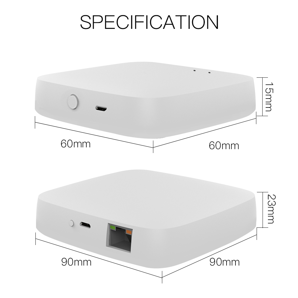 Moes Tuya ZigBee Smart Gateway Hub Smart Home Bridge Smart Life APP Wireless Remote Controller Works with Alexa Google Home