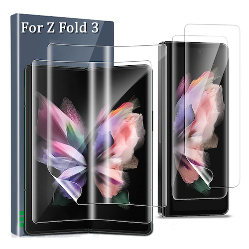 2pcs For Samsung Galaxy Z Fold 3 5G  Fold2/W21 GalaxyZ-FilP3 Fold/W20 GalaxyZ-FilP Full Coverage Hydrogel Soft HD Screen Protector Outside Inside Protective Film
