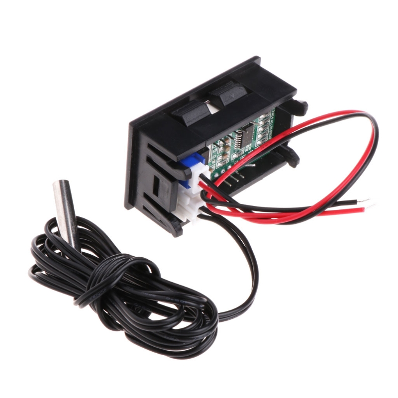 DC 12V Mini Digital LED Thermometer for Car Temperature Monitor Panel Meter Measuring Range -50-110C with Temperature Probe